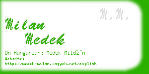 milan medek business card